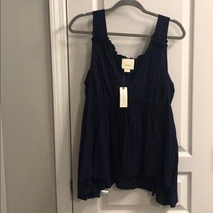 NWT Maeve (Anthropologie) high low. NAVY Sz L.